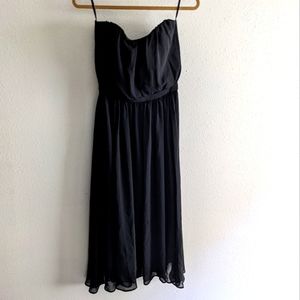 Strapless bridesmaid dress
